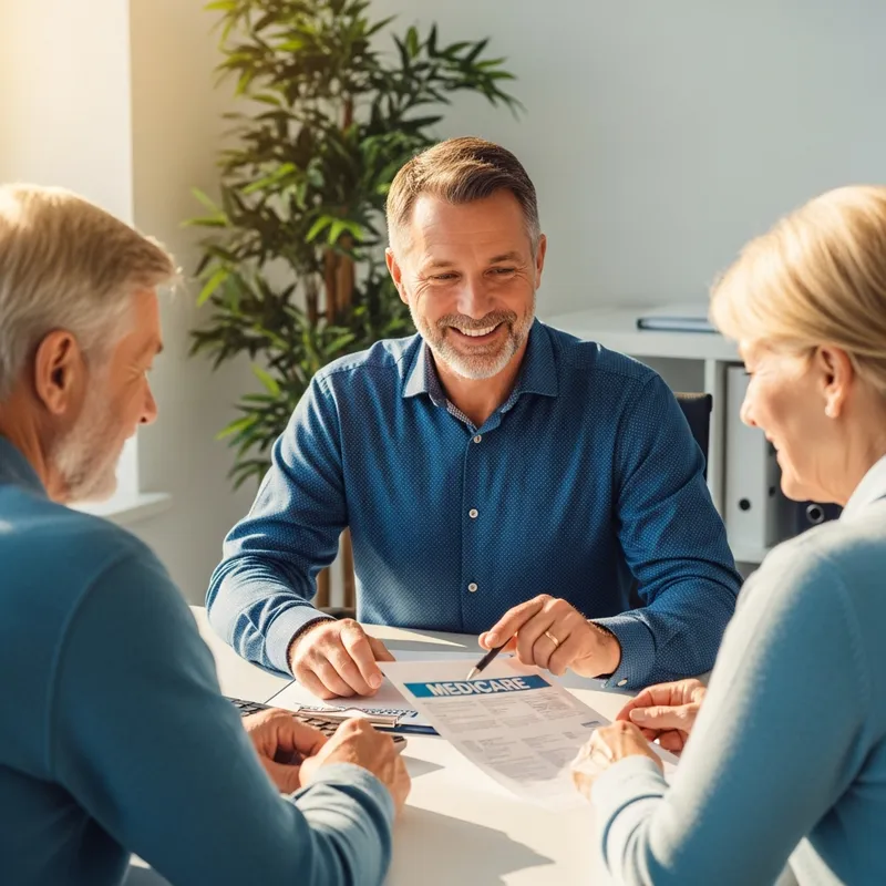 Jeff Craig consulting with a senior couple about Medicare insurance options