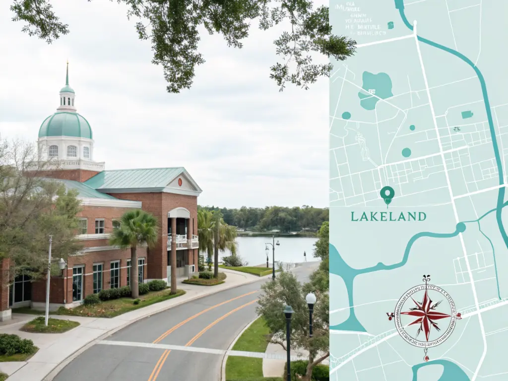 Map showing Core Insurance Solutions at 102 W Orange St, Lakeland, FL 33815
